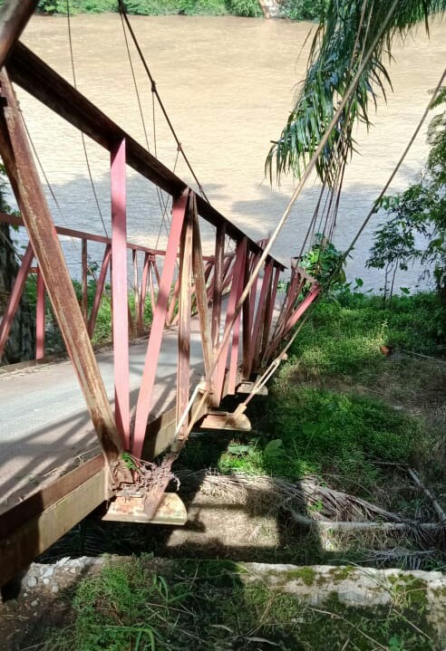 Jembatan Gantung Kualalangi Putus, Aktivitas Dua Dusun Terganggu