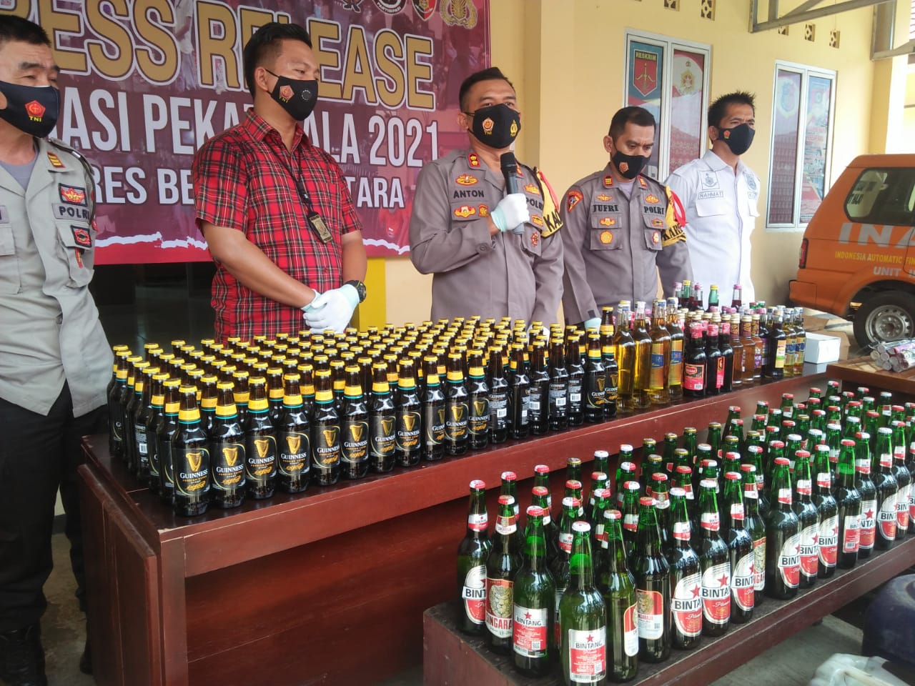 Operasi Pekat Nala Berakhir, Polres BU Berhasil Amankan 287 Botol Miras