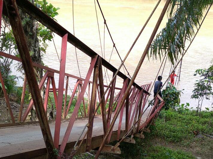 Jembatan Kualalangi Putus, BPBD BU Belum Ambil Tindakan