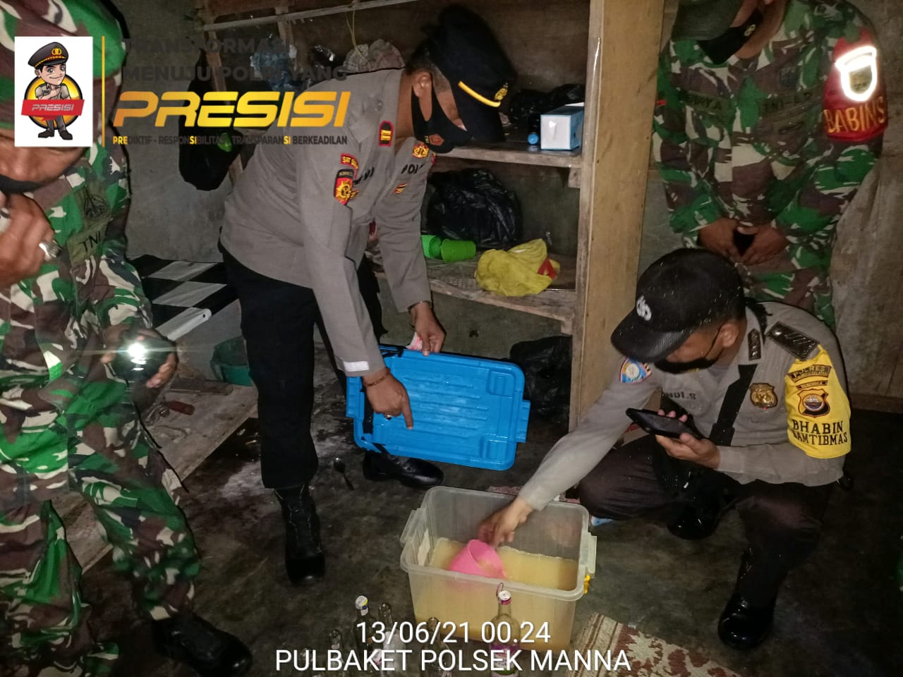 Operasi Pekat, Sita Miras dan Bina Puluhan Warga