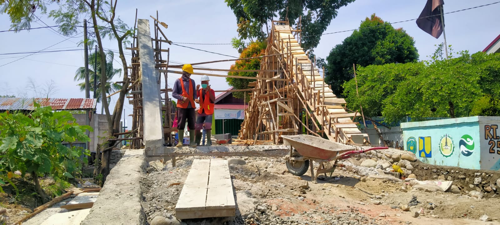 BPM Kotaku Bangun Drainase dan Jembatan di Sawah Lebar