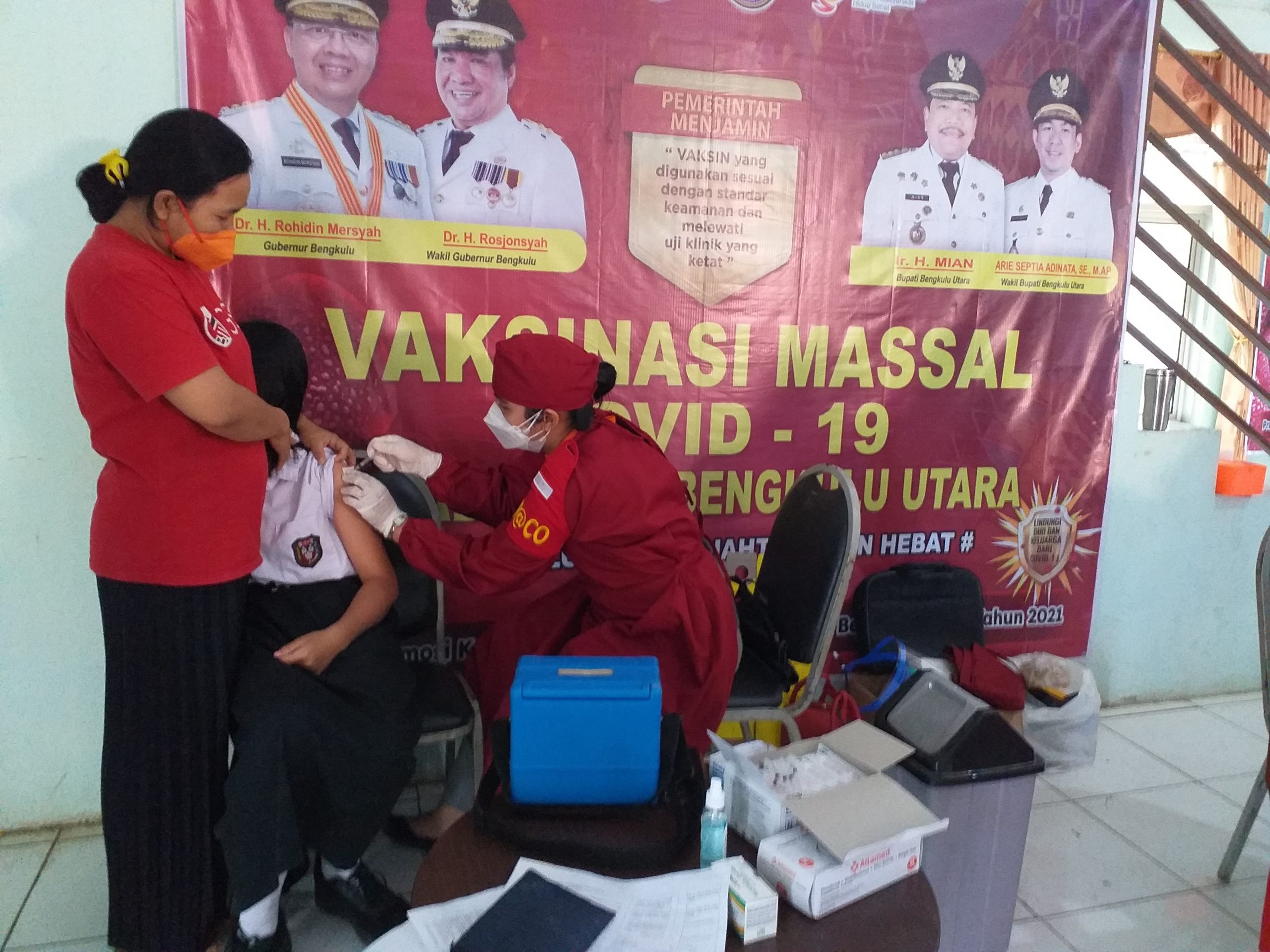 Pemkab BU Gelar Vaksinasi Massal Dosis Dua