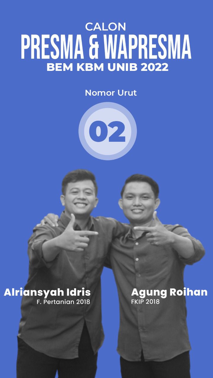 Rian Dan Agung, Presma dan Wapresma Unib Terpilih