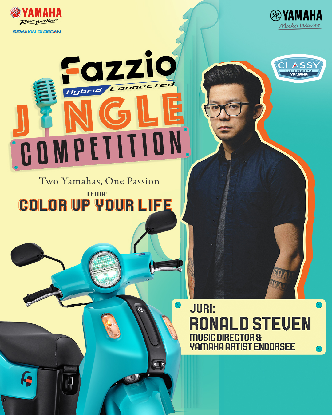 WARNAI HARIMU DAN JADILAH INSPIRASI BERSAMA YAMAHA FAZZIO JINGLE COMPETITION