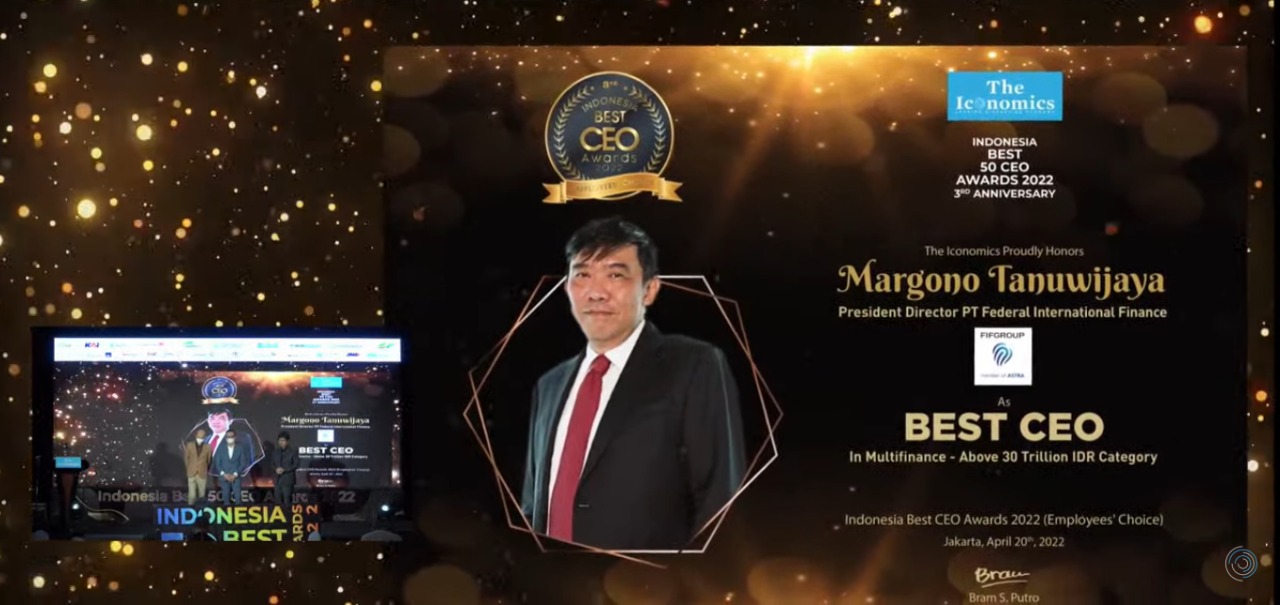 CEO FIFGROUP, Margono Tanuwijaya, Sabet Indonesia Best CEO Awards 2022