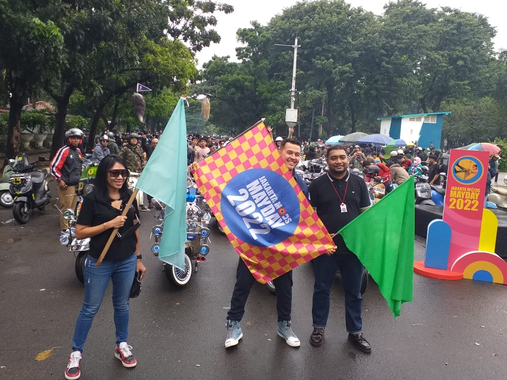 Sukses Digelar, Ribuan Skuteris Ramaikan Jakarta Mods MayDay 2022