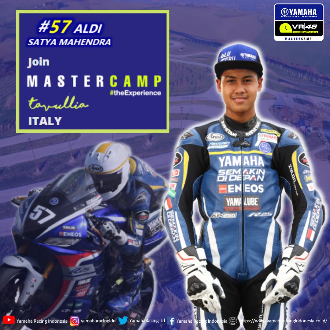 ALDI SATYA MAHENDRA SIAP BERLATIH BERSAMA VALENTINO ROSSI, TERPILIH MENGIKUTI YAMAHA VR46 MASTER CAMP DI ITALI