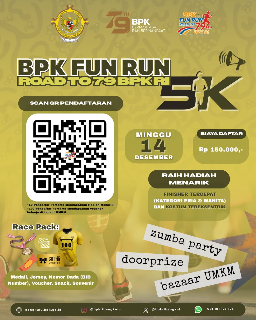 Semarakkan HUT ke-79 BPK RI Lewat Fun Run 5K