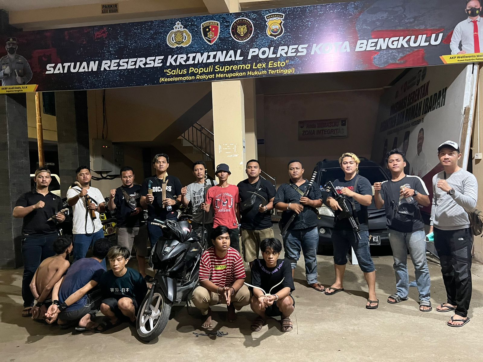 Terlibat Curas, 5 Remaja Ditangkap Tim Gabungan Polresta Bengkulu dan Polres Benteng 