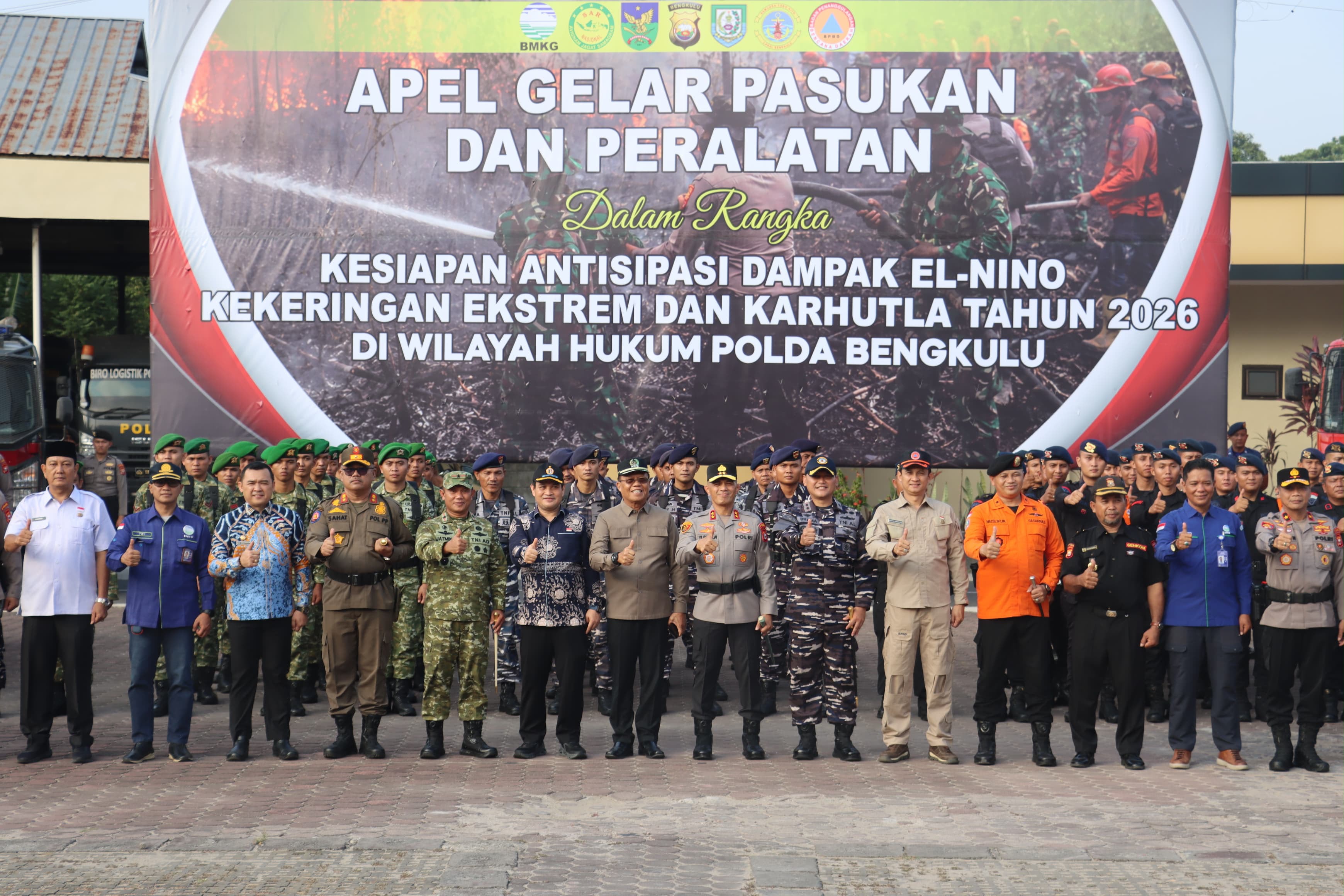 Polda Bengkulu Siagakan Personel dan Peralatan Antisipasi El Nino serta Karhut