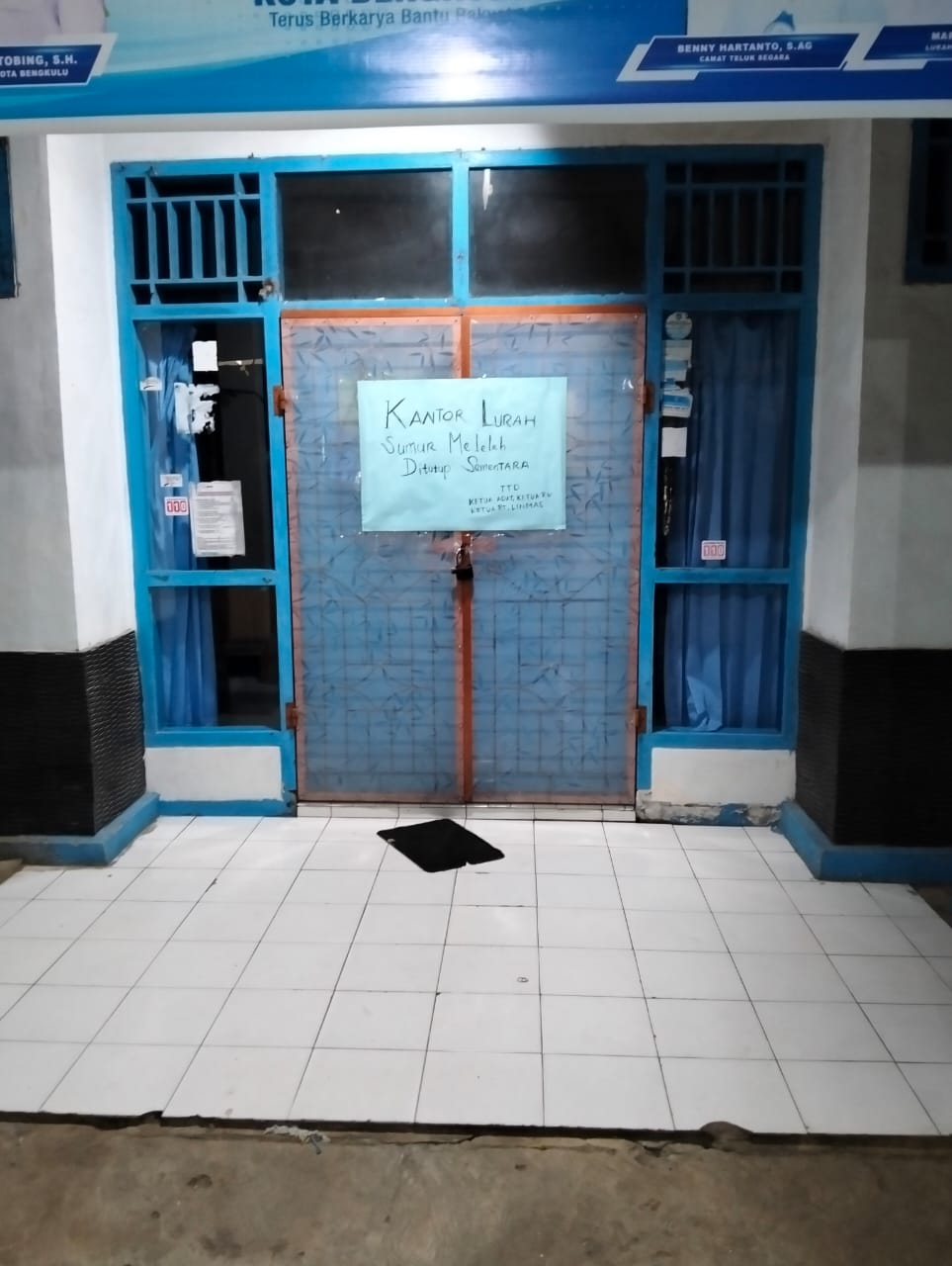 Kantor Lurah Sumur Meleleh Disegel Warga, Wali Kota Bengkulu Soroti Miskomunikasi dan Peran RT/RW