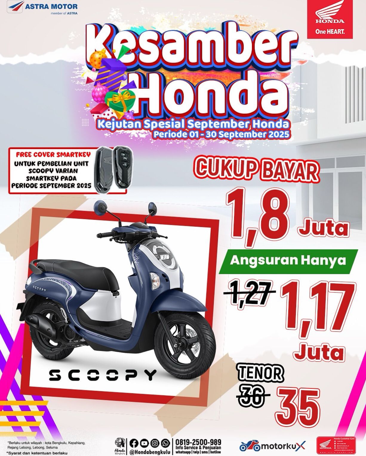 Pakai Honda, Bayar Mulai 1 Juta Langsung Bawa Pulang Motor Baru!