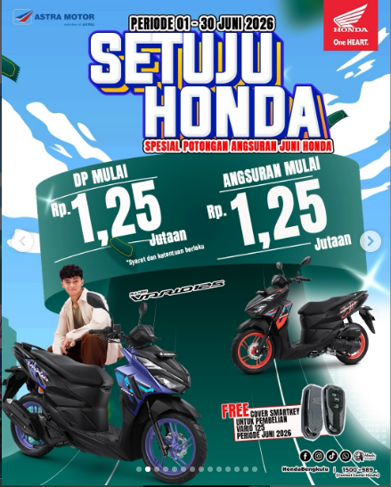  Juni Penuh Kejutan, Honda Tebar Promo DP Ringan dan Bonus Menarik untuk Semua Kalangan