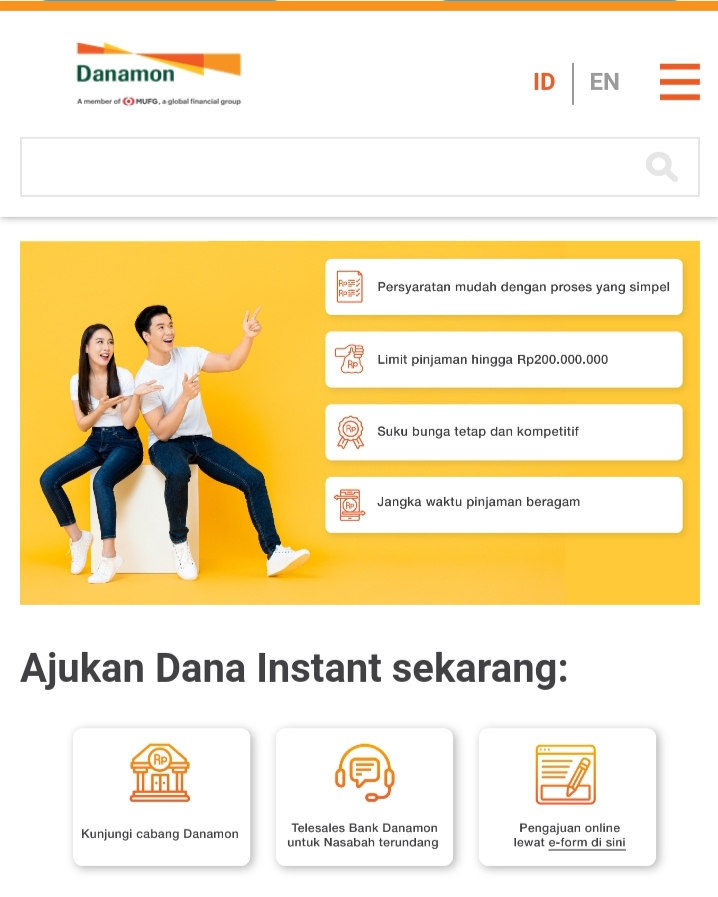 Pinjaman Online Personal KTA Dana Instan Danamon, Plafon Hingga Rp 200 Juta