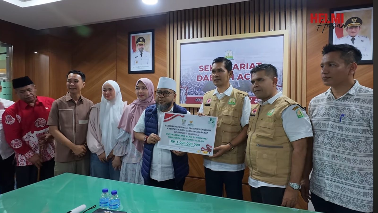 Pemprov Bengkulu Serahkan Rp1 Miliar Bantuan Kemanusiaan untuk Aceh