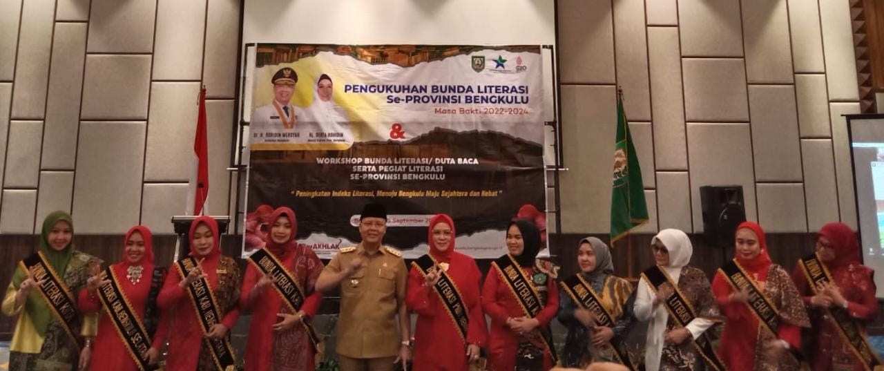 Derta Wahyulin Dikukuhkan Jadi Bunda Literasi Provinsi Bengkulu