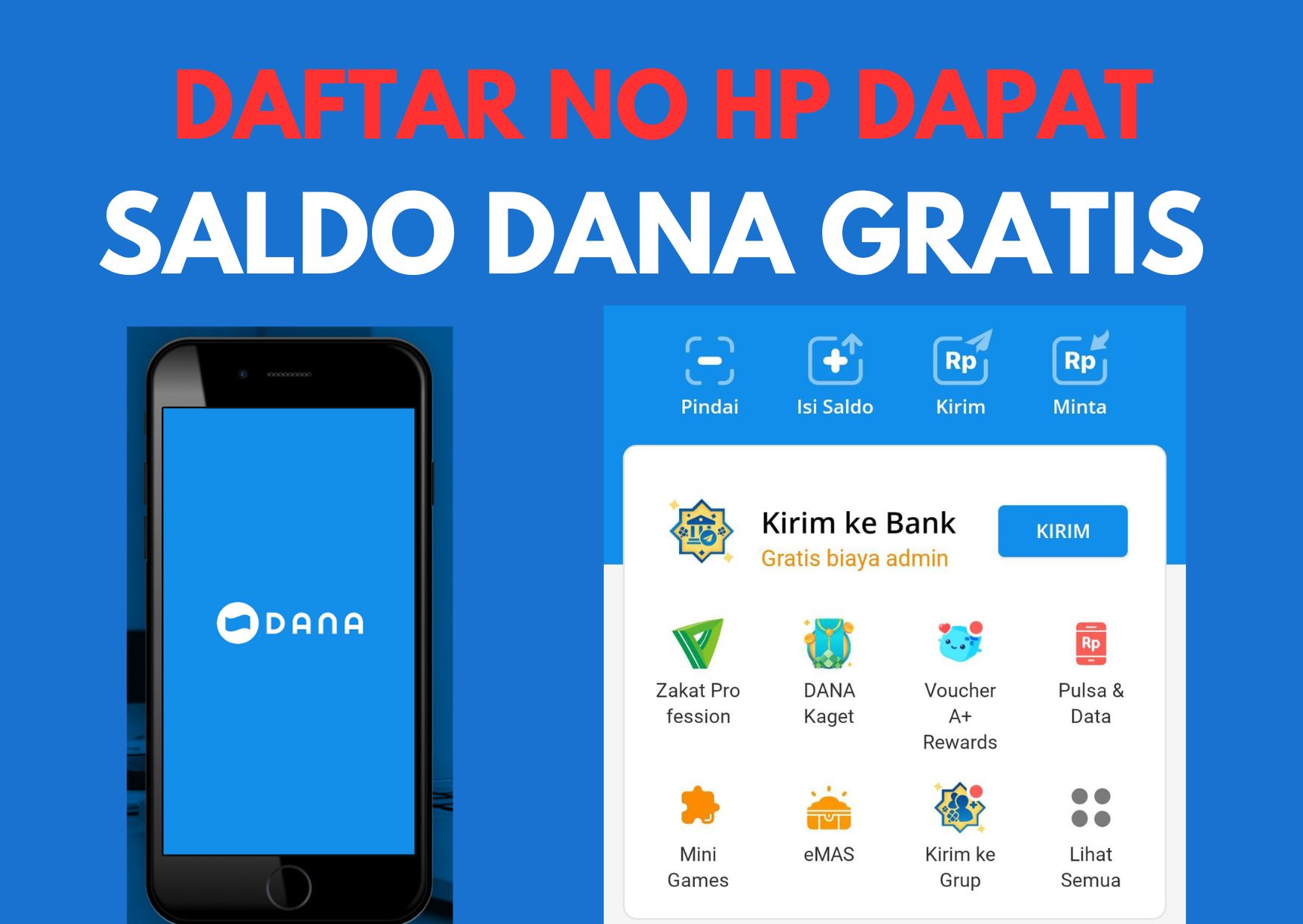 Daftarkan Nomor HP Bisa Cair Saldo DANA Rp150.000 Gratis ke E-Wallet 