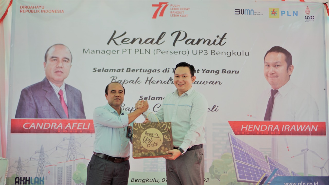 Kenal Pamit Manager PLN UP3 Bengkulu