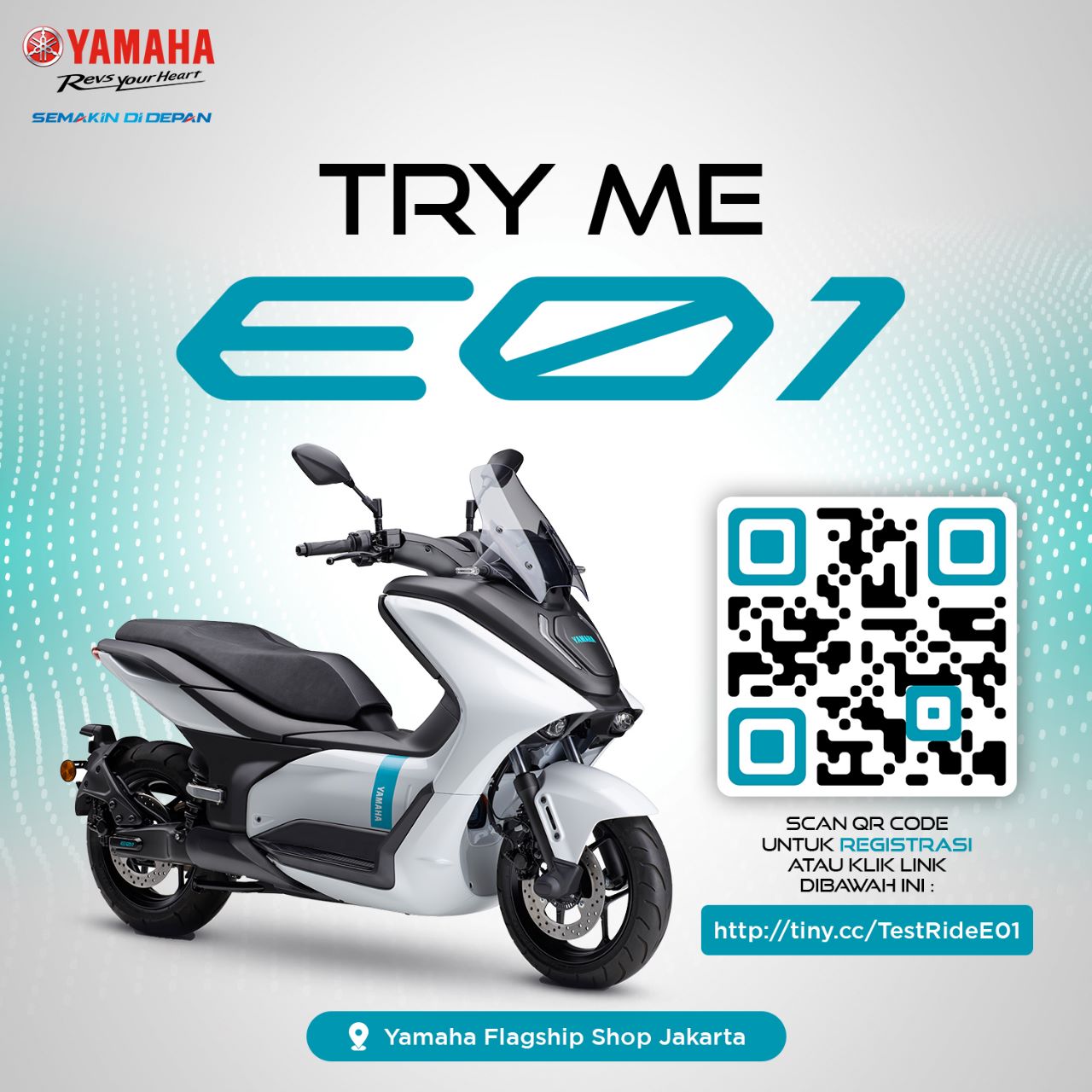 Motor Listrik Yamaha E01 Siap Ramaikan Jalanan Ibu Kota Jakarta