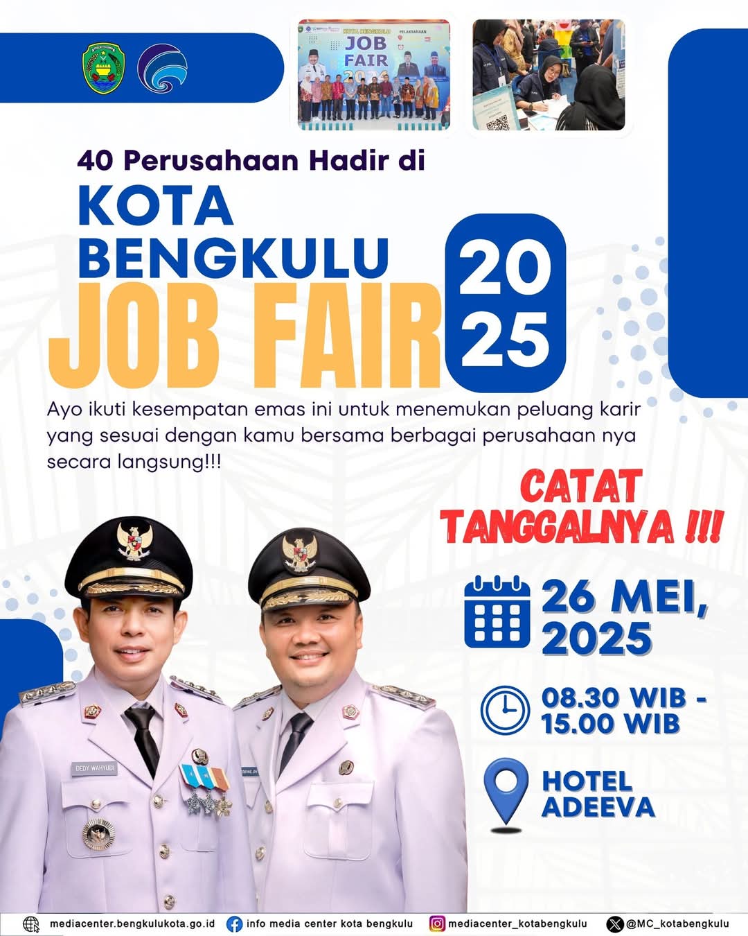 Pemkot Bengkulu Gelar Job Fair 26 Mei 2025, 40 Perusahaan Siap Rekrut Tenaga Kerja