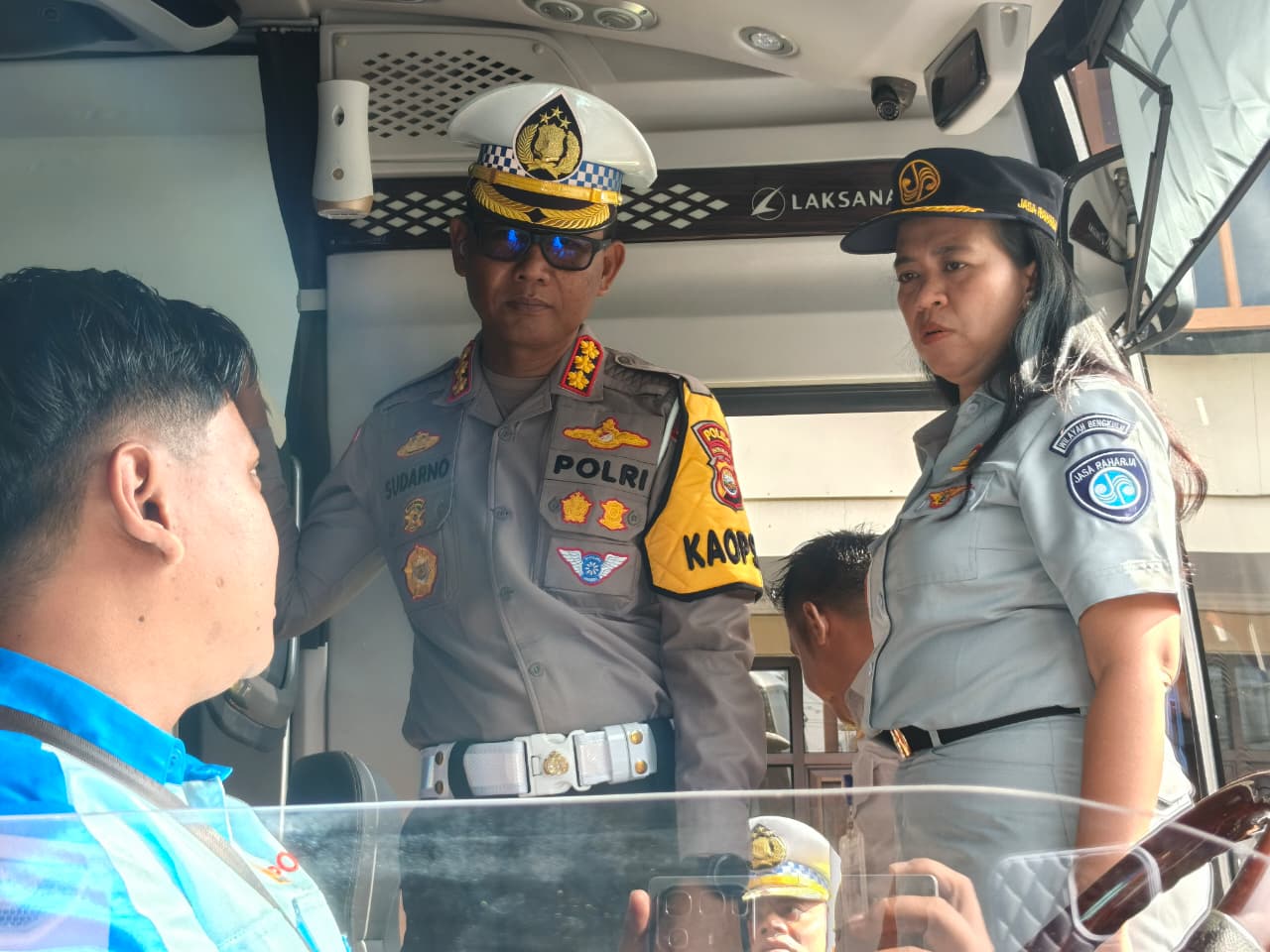 Gandeng Dishub dan Jasa Raharja, Kombes Pol Sudarno Pimpin Langsung Inspeksi Bus PO SAN