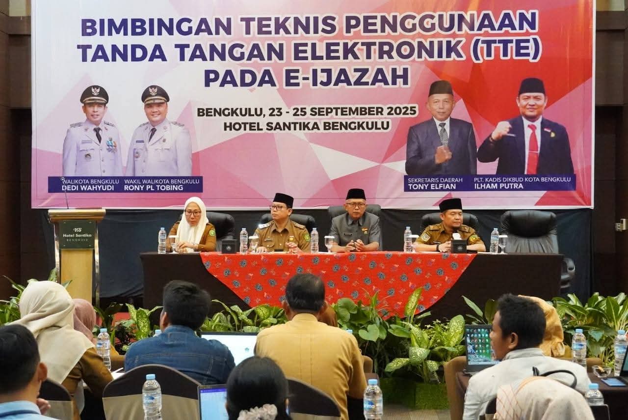 Terapkan E-Ijazah, Pemkot Bengkulu Gelar Bimtek Tanda Tangan Elektronik