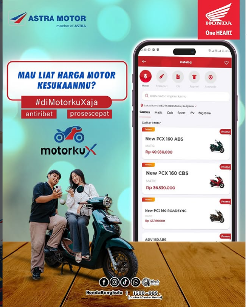 Cek Harga Motor Honda Kini Lebih Mudah Lewat Motorku X