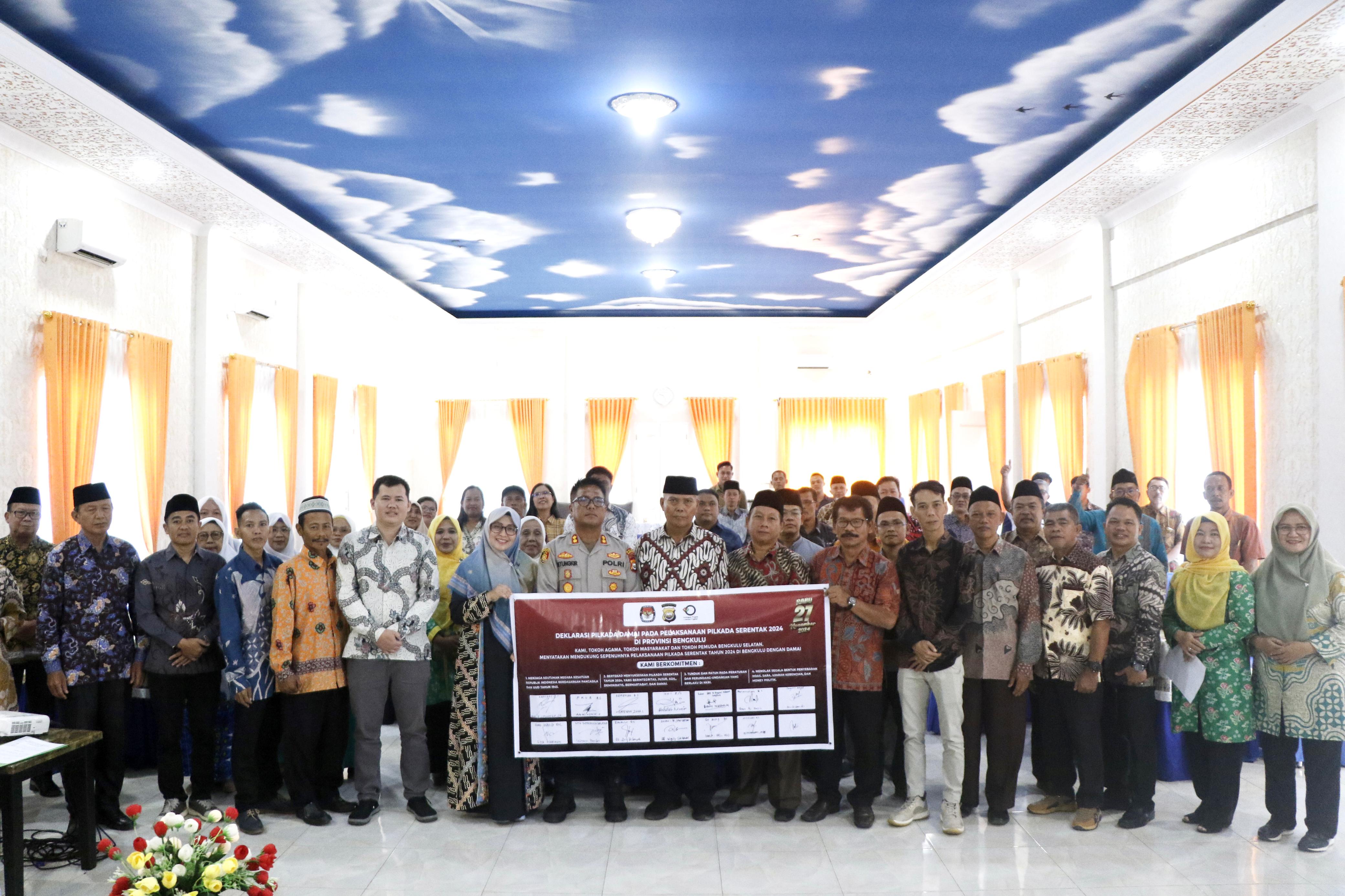 Wujudkan Pilkada Damai, Japelidi Bengkulu Gelar Dialog Publik dan Deklarasi di Bengkulu Selatan