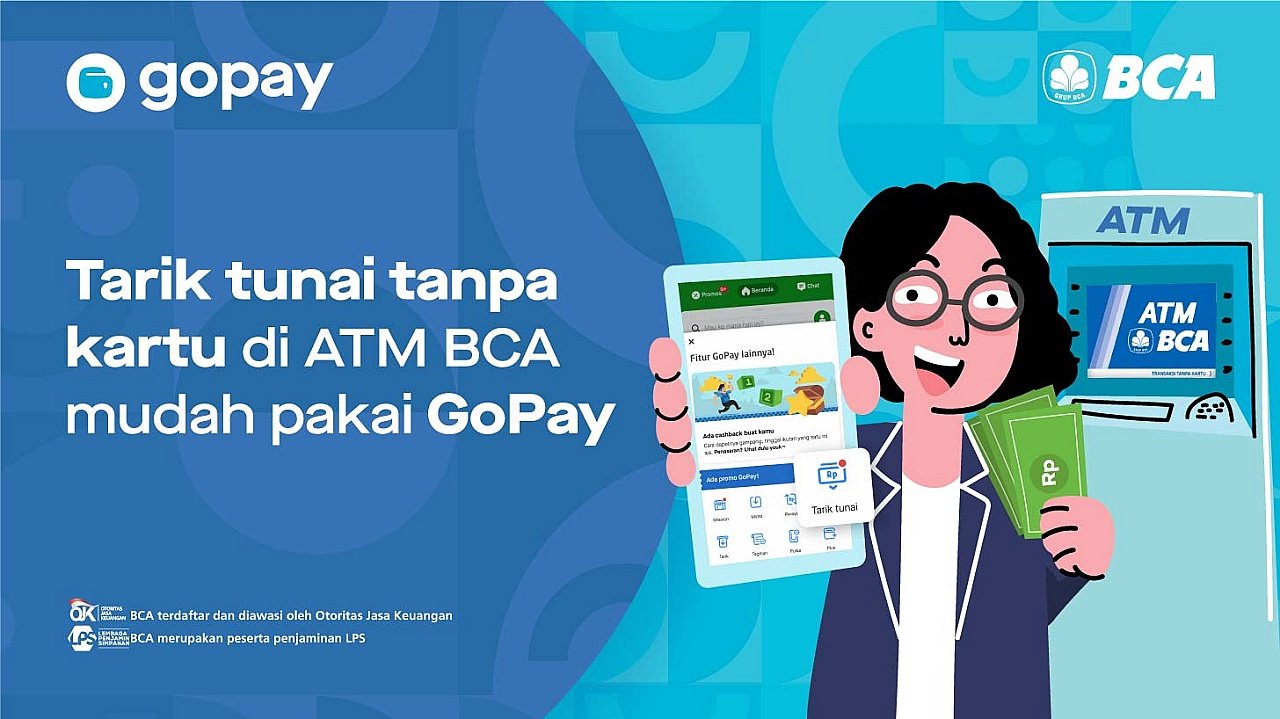 Cara Tarik Tunai GoPay Tanpa Kartu di ATM BCA