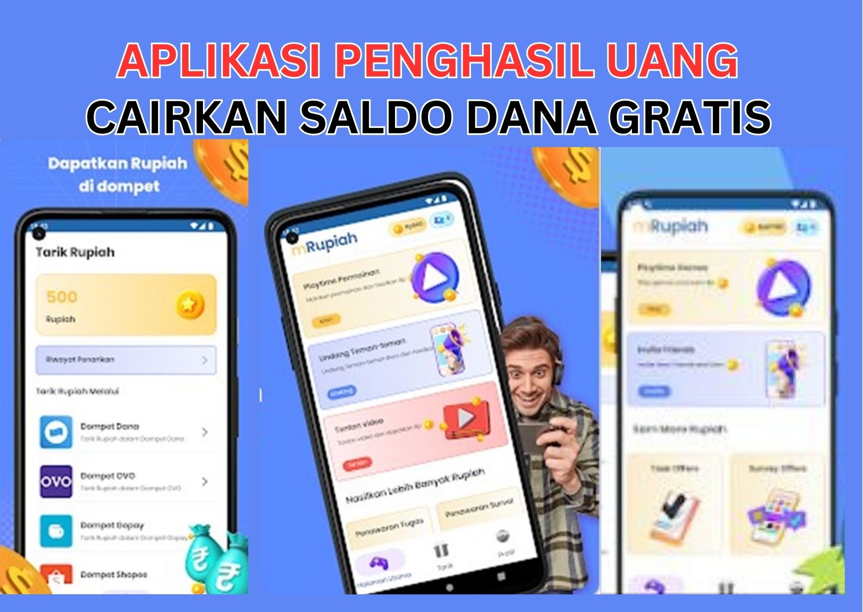 Cairkan Rp250.000 Saldo DANA Gratis via mRupiah Penghasil Uang