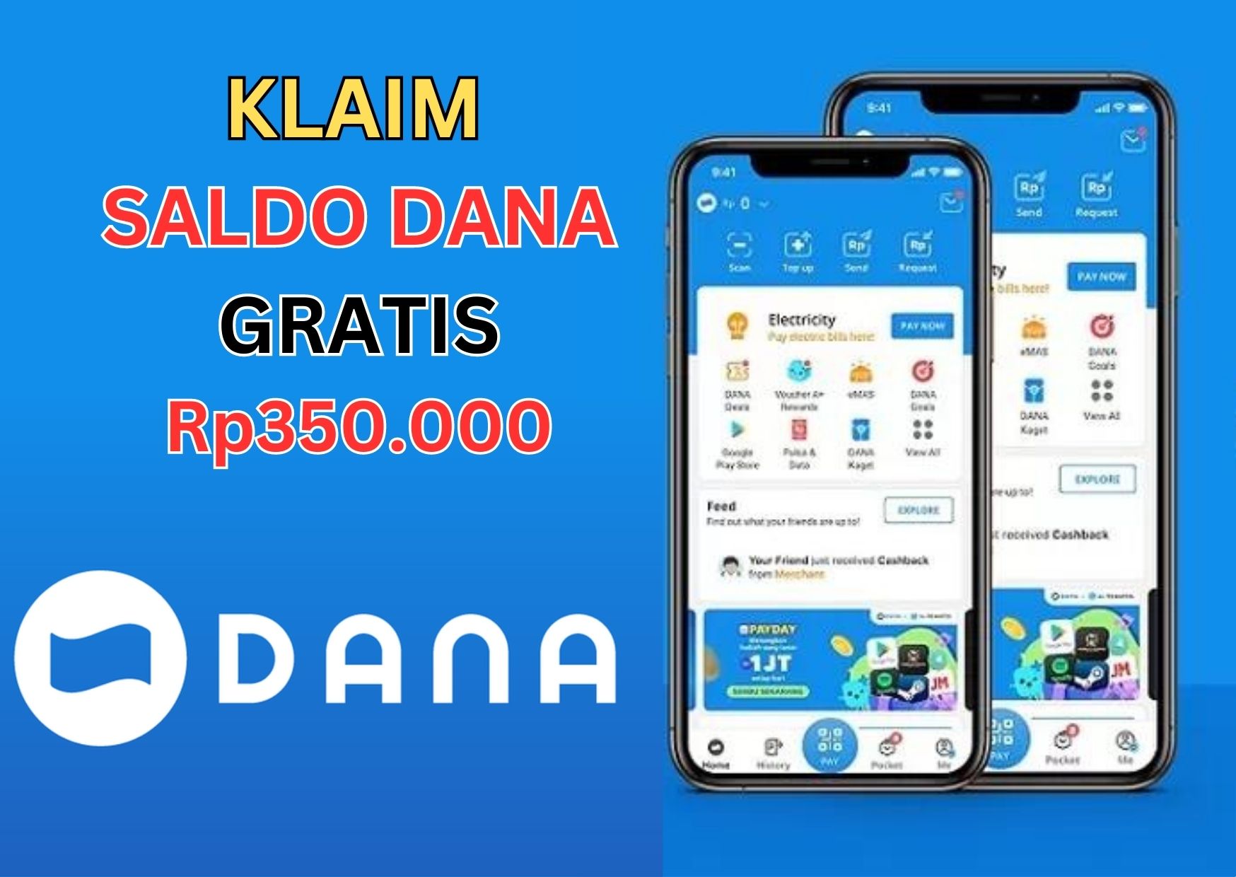 Klaim Saldo DANA Gratis Rp350.000, Tugasnya Cuma Bagikan Link