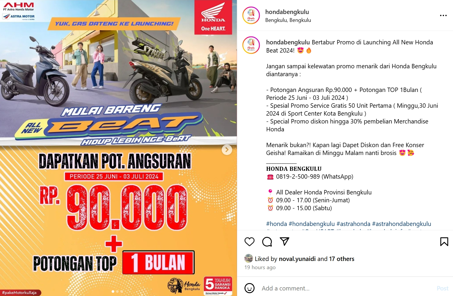 Bertabur Promo di Launching All New Honda Beat 2024! 