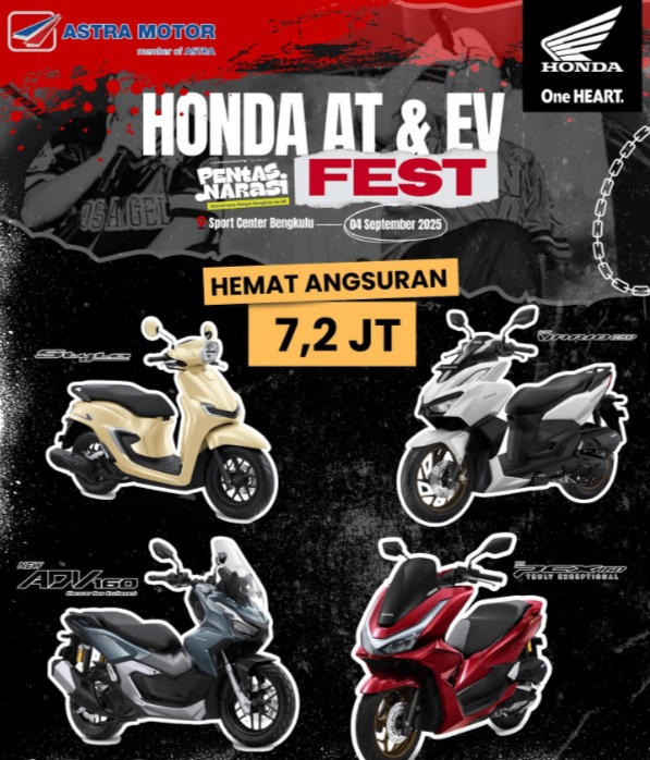Honda AT & EV FEST 2025 Hadir Lebih Meriah! Musik Pecah, Promo Hemat Hingga Rp 7,2 Juta