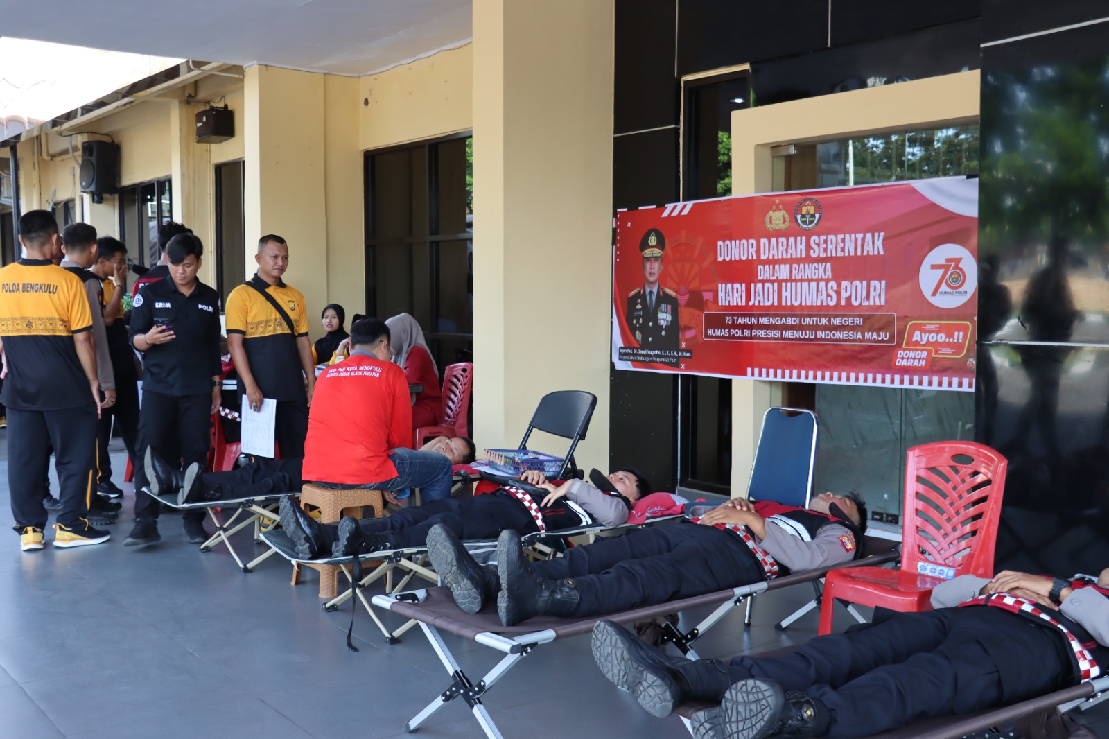  HUT ke-73 Humas Polri, Polresta Bengkulu Gelar Donor Darah