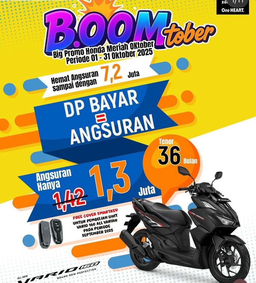 Astra Motor Bengkulu Hadirkan Promo Spesial “BOOMtober Honda” Sepanjang Oktober 2025