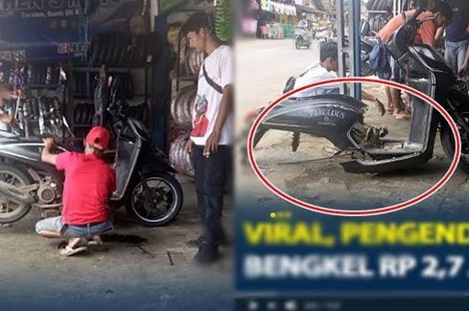 Hati-hati ke Bengkel Ini, Niat Hati Mau Ganti Oli, Motor Malah Dibongkar Habis, Biaya Rp. 2,7 Juta