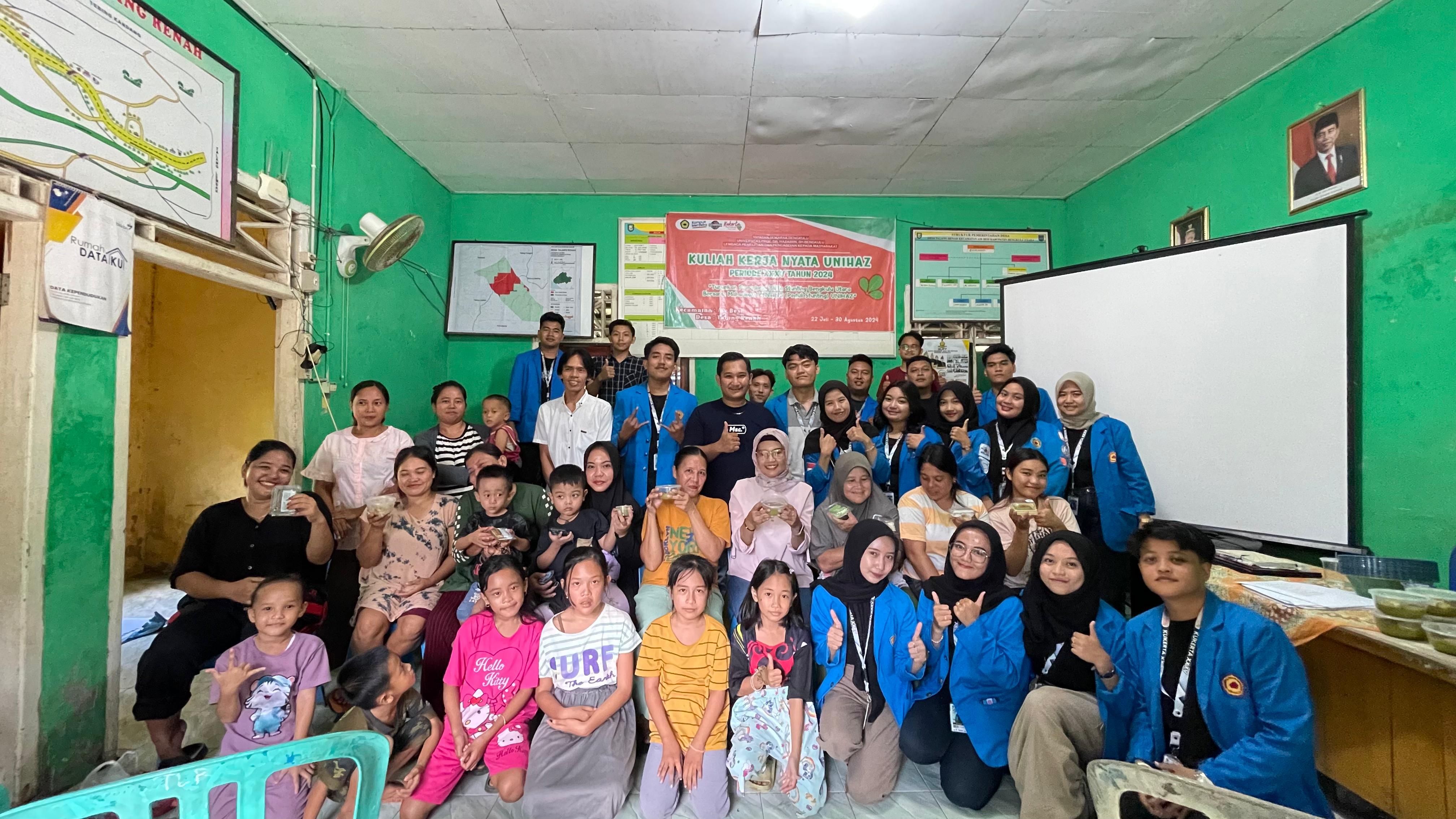 Cegah Stunting, Mahasiswa Kukerta Unihaz Bengkulu Desa Talang Renah Sulap Daun Remunggai Jadi Olahan Bergizi