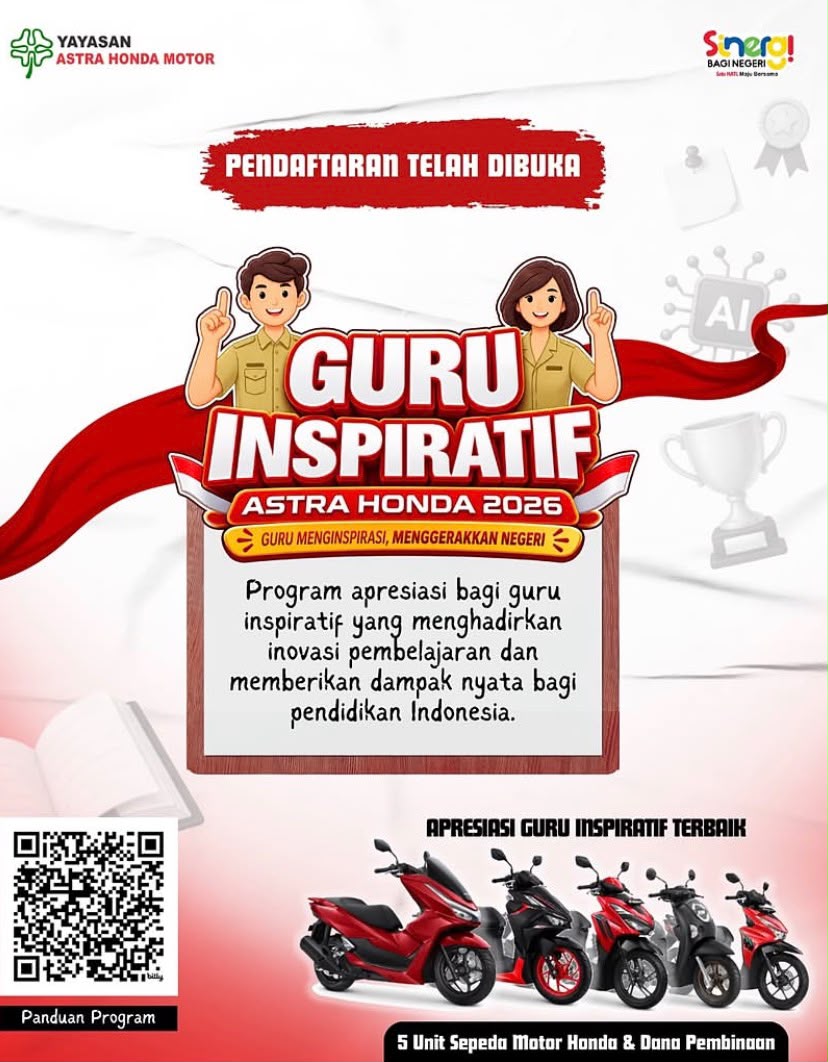 Guru Inspiratif Astra Honda 2026 Resmi Dibuka, Apresiasi Guru Berdedikasi di Seluruh Indonesia