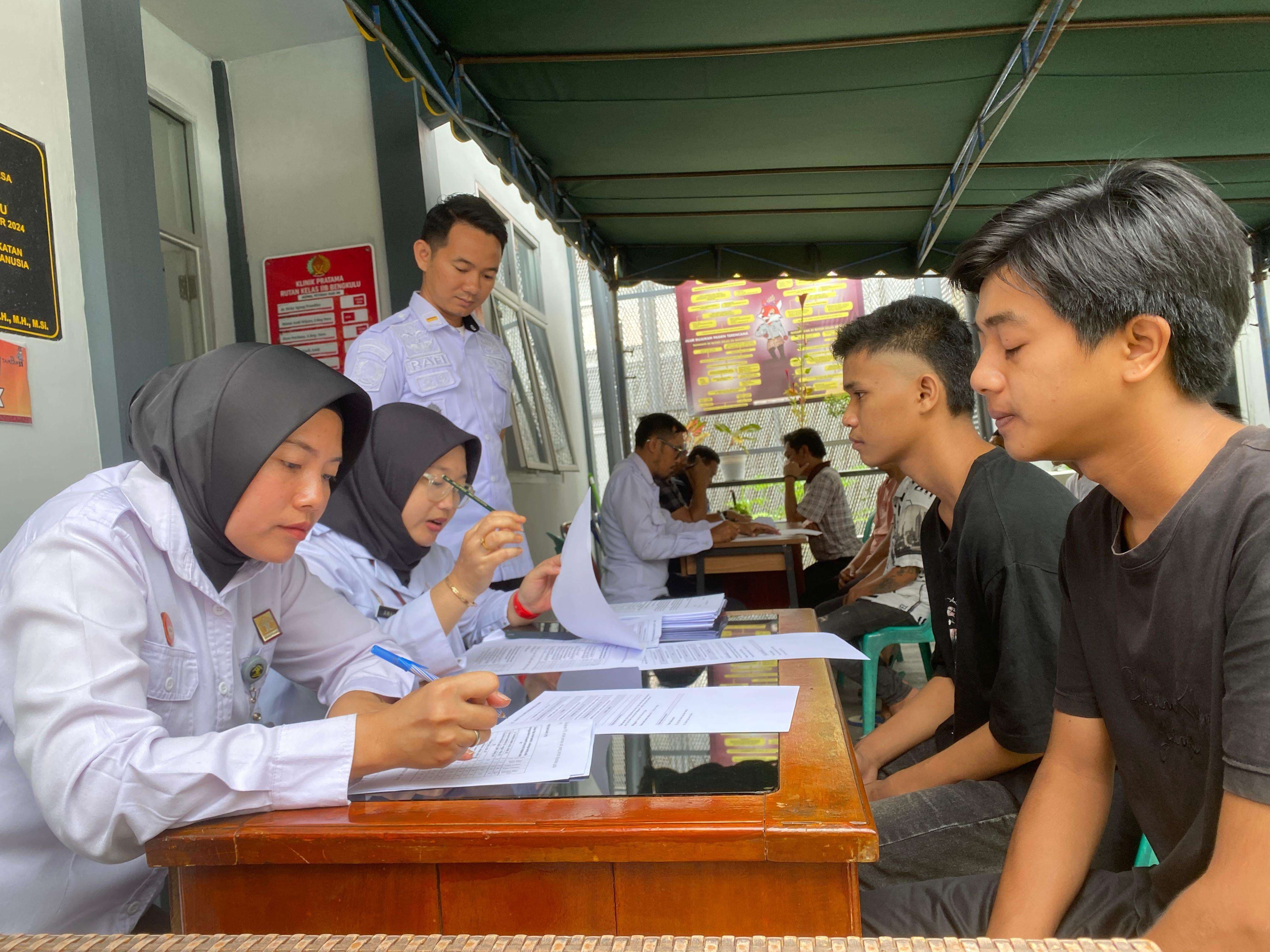 Komitmen Dukung Program Rehabilitasi, Rutan Bengkulu Gelar Skrining Zat Adiktif untuk Warga Binaan 