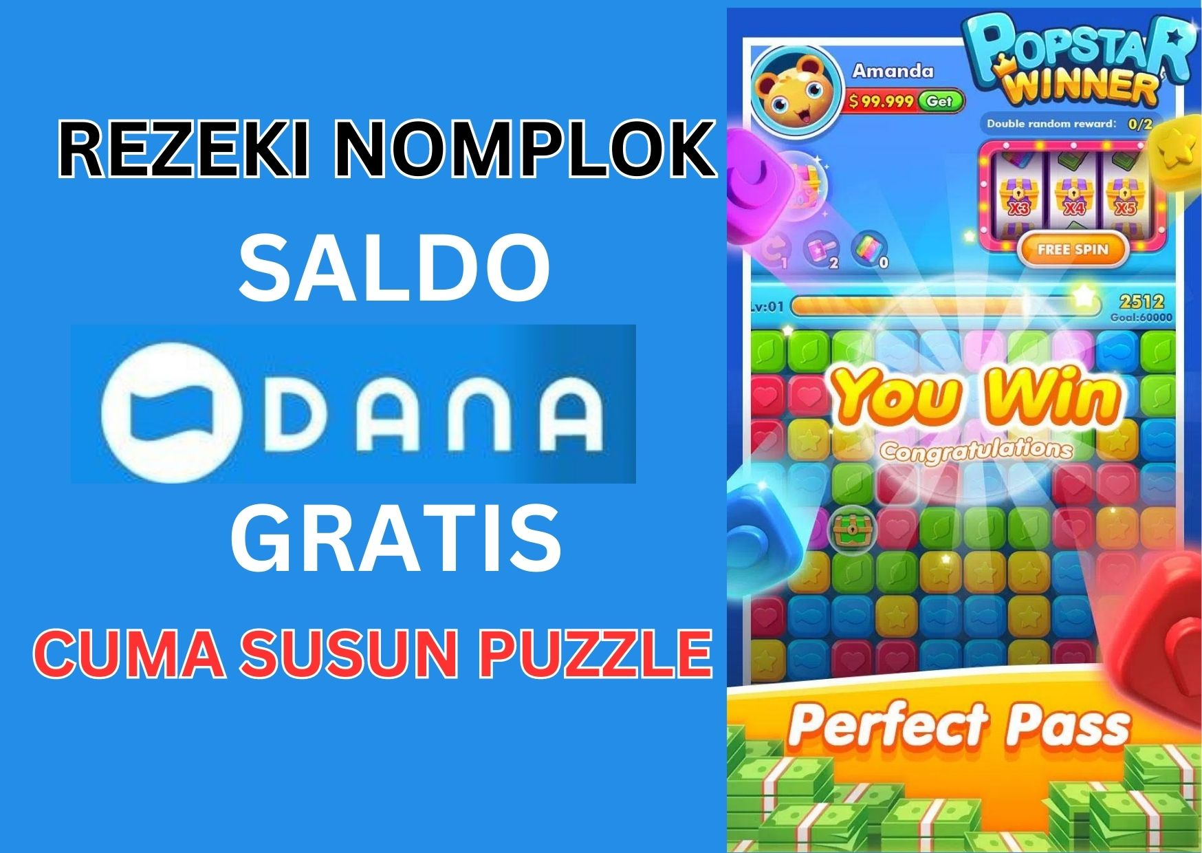 Rezeki Nomplok! Dapatkan Saldo DANA Gratis Rp280.000, Tugasnya Cuma Susun Puzzle