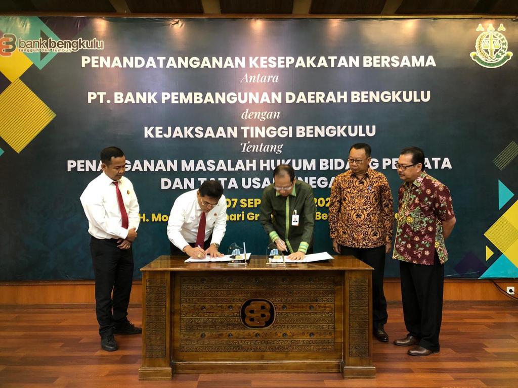 Bank Bengkulu dan Kejati Jalin Kerjasama Penanganan Masalah Hukum