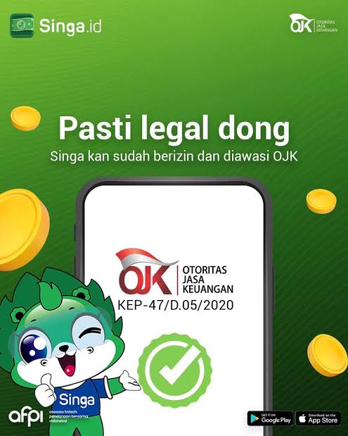 Singa Fintech, Pinjol Cepat Cair Limit Rp 30 Juta Tanpa Jaminan, Legal dan Bunga Pinjaman Terjangkau