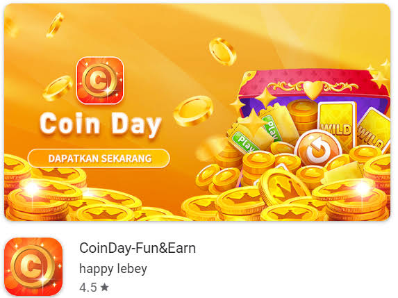 CoinDay Aplikasi Penghasil Saldo Gratis Terbaru, Cuan Hingga Rp100 Ribu Tiap Hari