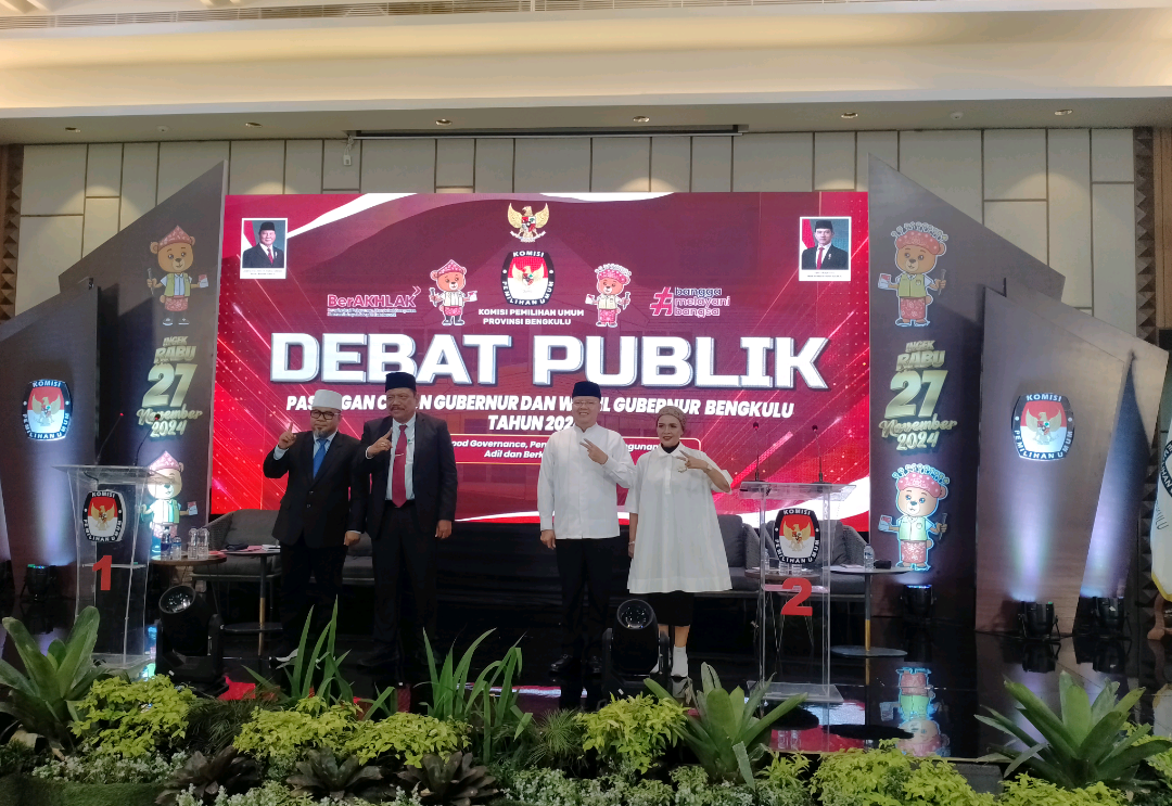 Debat Publik Kedua Pilgub Bengkulu 2024 Bahas Birokasi yang Bersih dan Pemerataan Pembangunan Berkelanjutan 