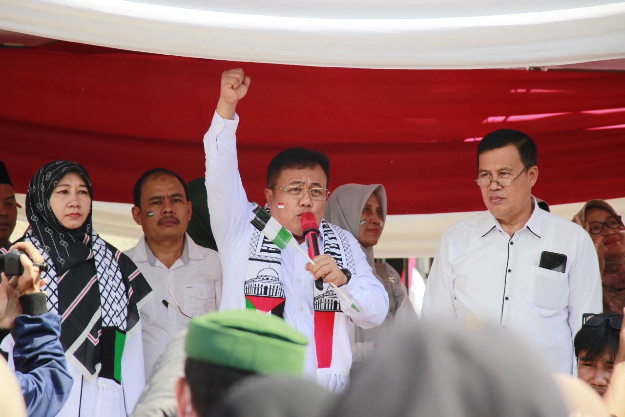 Rektor UMB Pimpin Aksi Bela Palestina, Kutuk Israel Dengan Pernyataan Sikap