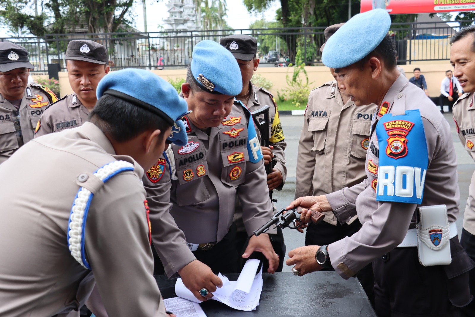 Polresta Bengkulu Gelar Pemeriksaan Senpi untuk Pastikan Penggunaan Sesuai Prosedur