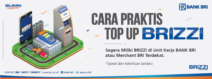 Begini Cara Mudah dan Praktis Top Up BRIZZI Melalui ATM, EDC, dan BRImo