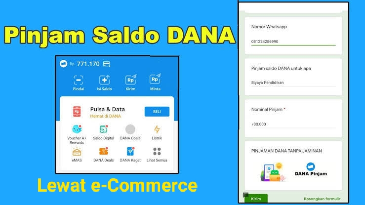 Pinjam Uang di Aplikasi DANA Via e-Commerce, Bisa Dong!! Ikuti Langkah Mudahnya Berikut Ini