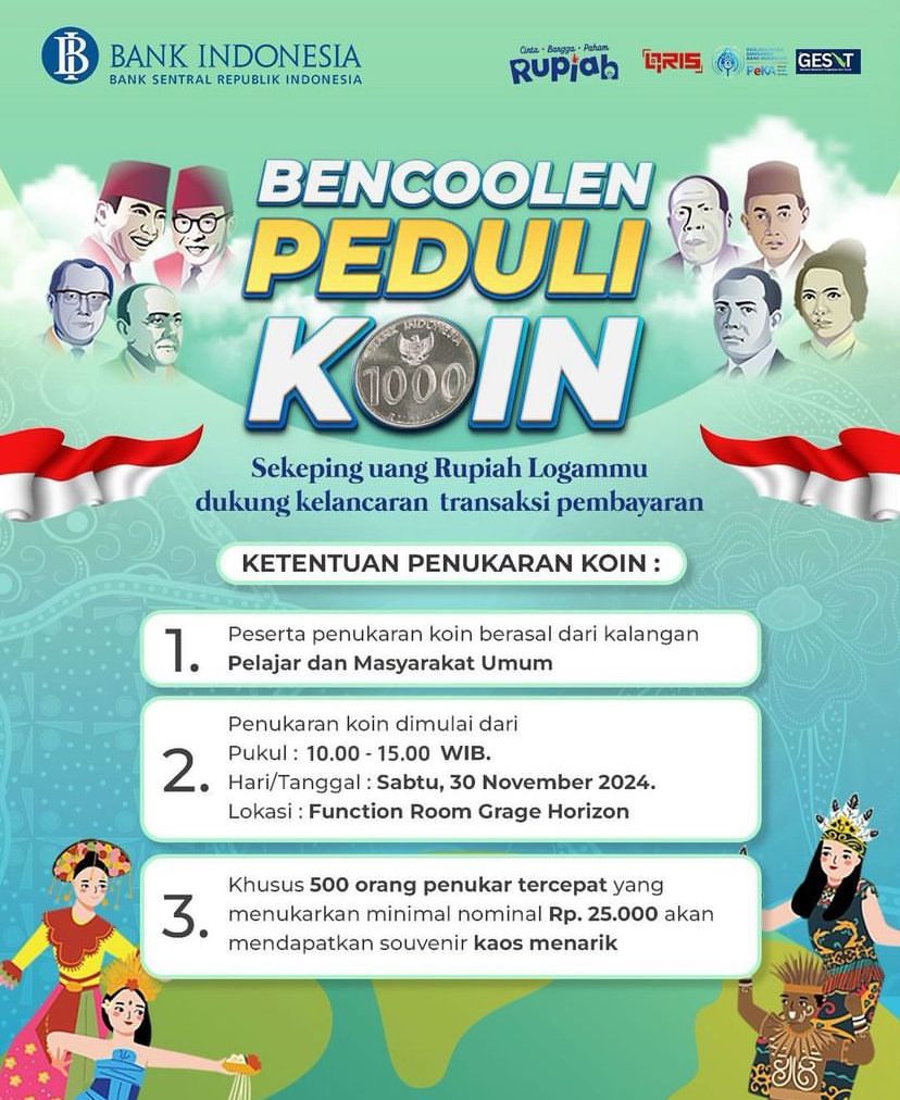 Tukar Uang Logam Jadi Uang Kertas di Bencoolen Peduli Koin