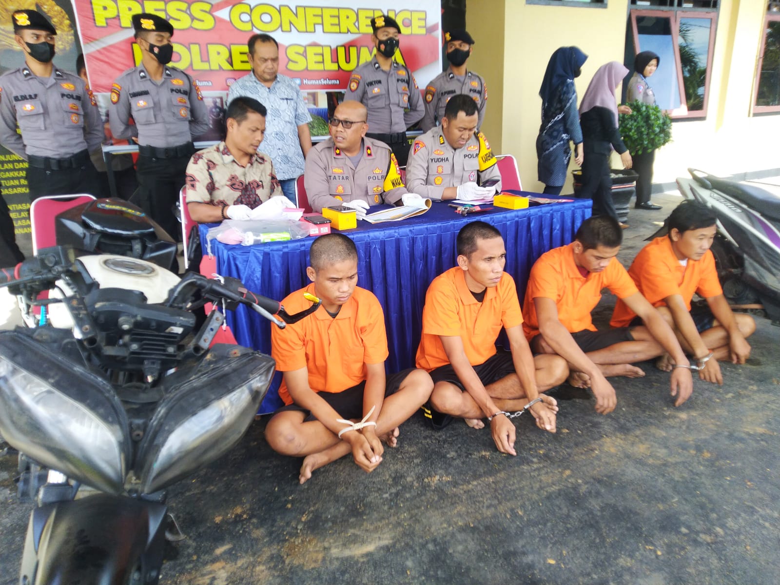 Operasi Musang Nala Polres Seluma Berhasil Tangkap 8 Pelaku Kriminal  